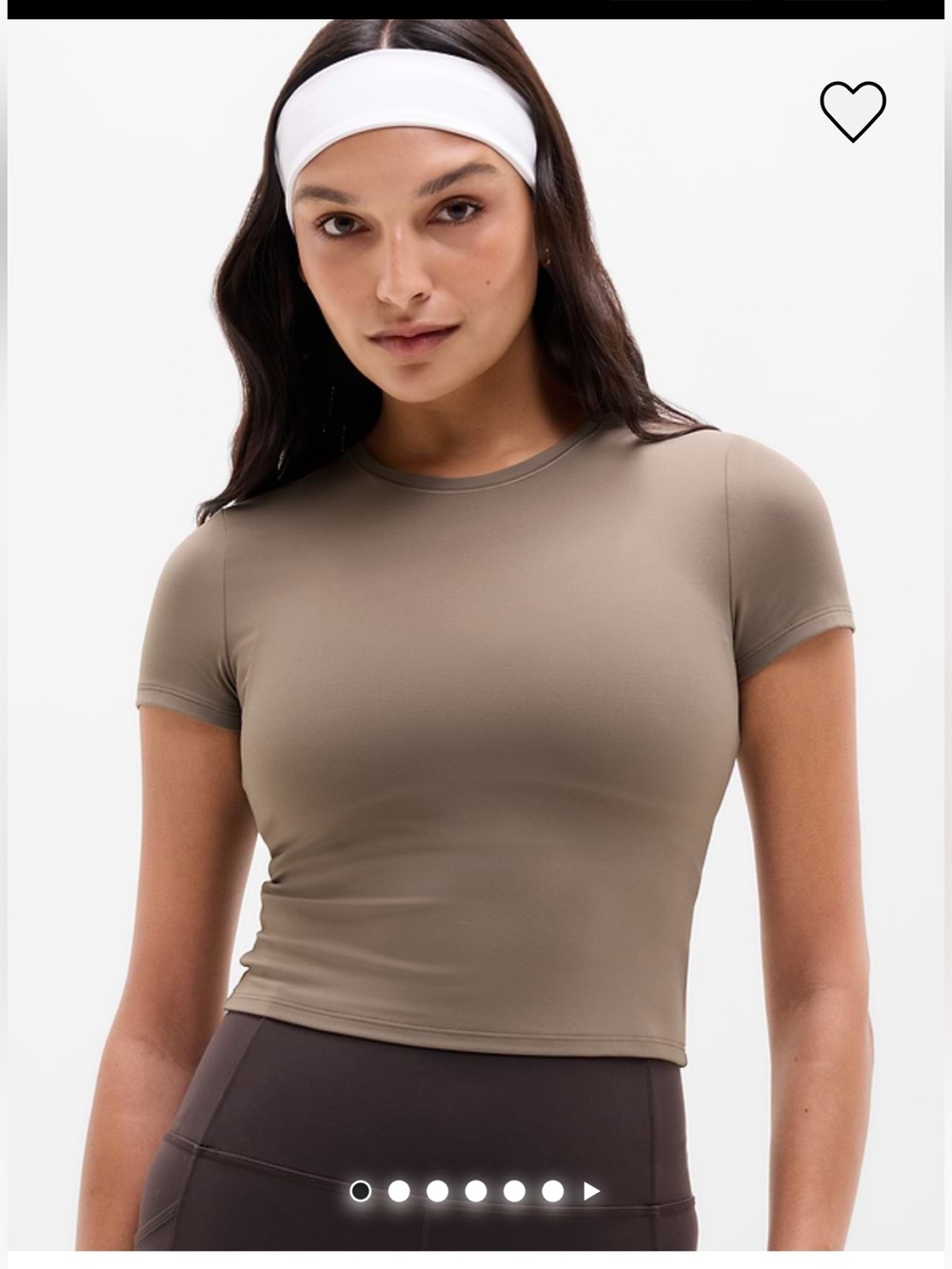 Athleta Transcend Open Back Tee - Taupe